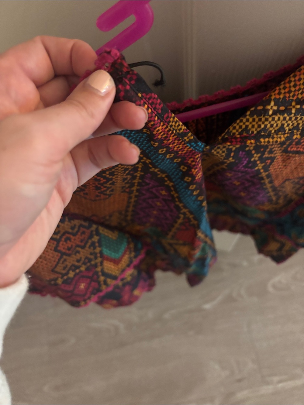 FARM Rio Multicolor Patterned Ruffle Sleeve Blouse - Picture 5 of 5